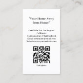 Moderne witte vakantiewoning QR code Visitekaartje (Achterkant)