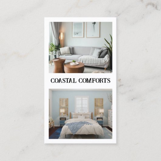 Moderne witte vakantiewoning QR code Visitekaartje (Voorkant)