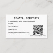 Moderne Witte Vakantiewoningen QR code Visitekaartje (Achterkant)