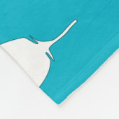 Moderne witte veren fleece deken (Hoek)