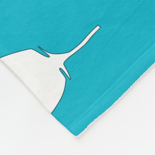 Moderne witte veren fleece deken (Hoek)