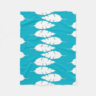 Moderne witte veren fleece deken