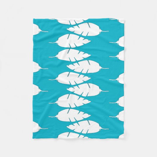 Moderne witte veren fleece deken (Voorkant)