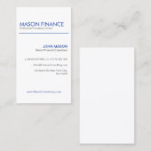 Moderne, witte, verticale, professionele Visitekaa Visitekaartje (Voorkant / Achterkant)