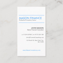 Moderne, witte, verticale, professionele Visitekaa Visitekaartje