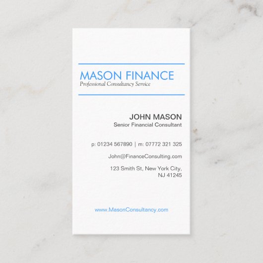 Moderne, witte, verticale, professionele Visitekaa Visitekaartje (Voorkant)