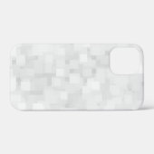 Moderne Witte Vierkante Patroon Case-Mate iPhone Case (Achterkant (horizontaal))