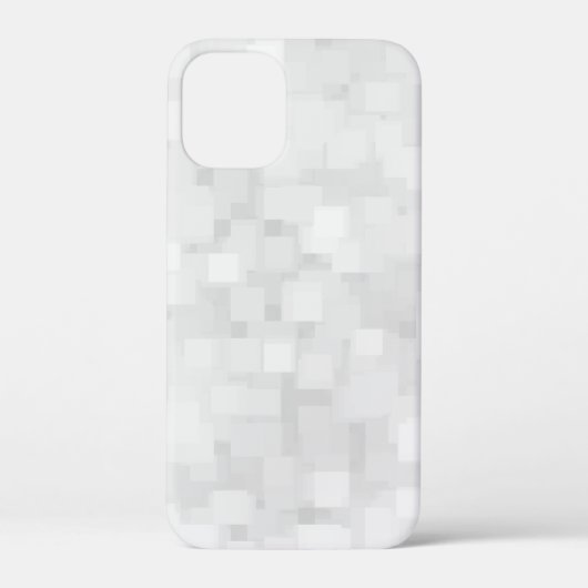 Moderne Witte Vierkante Patroon Case-Mate iPhone Case (Achterkant)