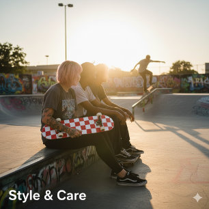 Moderne witte vierkanten op kerstrood persoonlijk skateboard