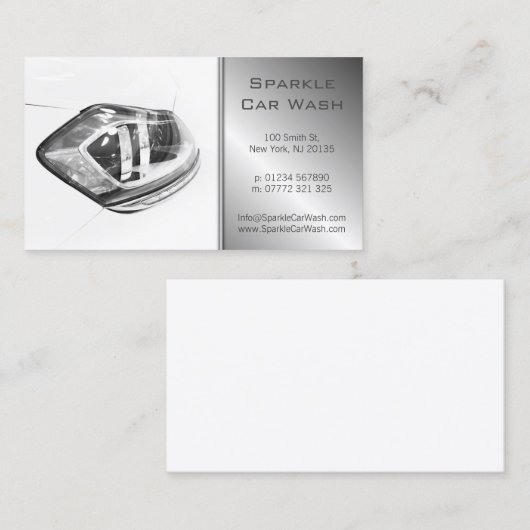 Moderne witte Visitekaartje voor autokoplampen (Voorkant / Achterkant)