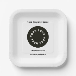 Moderne Witte Voeg Uw Logo Toe Papieren Bordje
