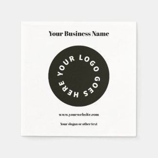 Moderne Witte Voeg Uw Logo Toe Servet