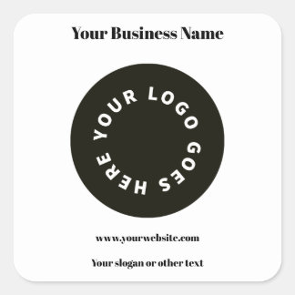 Moderne Witte Voeg Uw Logo Toe Vierkante Sticker