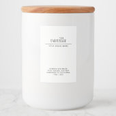 Moderne witte was smelt verpakkingslabel voedselcontainer etiket (Voorkant)