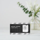 Moderne witte wasmachine wasdienst visitekaartje (Staand voorkant)