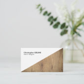 Moderne, witte, wierige geometrische interieurontw visitekaartje (Staand voorkant)