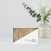 Moderne, witte, wierige geometrische interieurontw visitekaartje (Staand voorkant)