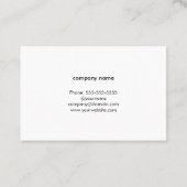 Moderne, witte, wierige geometrische interieurontw visitekaartje (Achterkant)