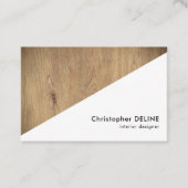 Moderne, witte, wierige geometrische interieurontw visitekaartje (Voorkant)