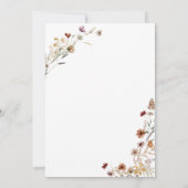 Moderne Witte Wildbloem Boeket Bridal Brunch Kaart (Achterkant)