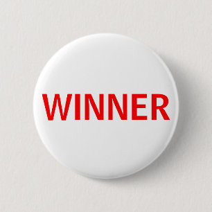 moderne witte Winner Pin Ronde Button 5,7 Cm