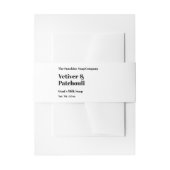 Moderne witte zeep buikband uitnodigingen wikkel (Voorkant Voorbeeld)