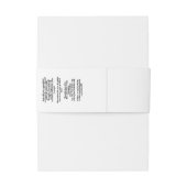 Moderne witte zeep buikband uitnodigingen wikkel (Achterkant Voorbeeld)