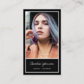 Moderne witte zwarte acteur model zanger danser fo visitekaartje (Voorkant)