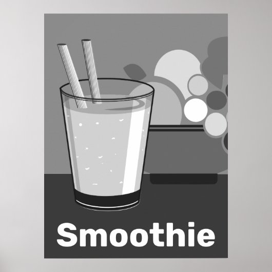 Moderne witte & zwarte keuken poster (Voorkant)