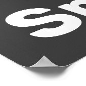 Moderne witte & zwarte keuken poster (Hoek)