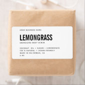 Moderne witte zwarte rommel waslabel etiket (Insitu)