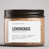 Moderne witte zwarte rommel waslabel voedselcontainer etiket