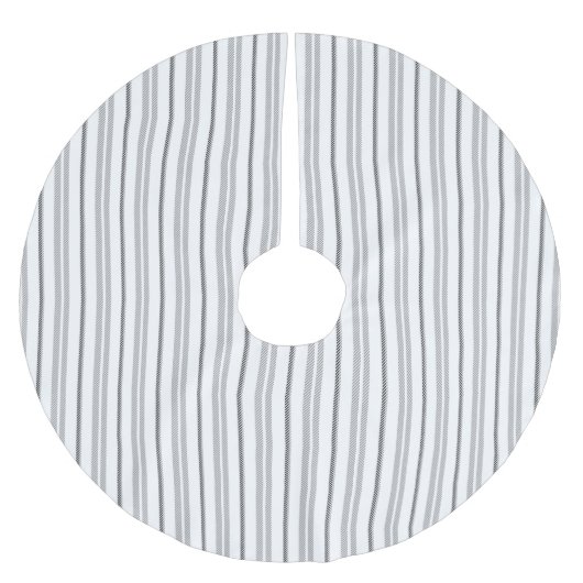 Moderne witte zwarte strepen patroon kerstboom rok (Voorkant)