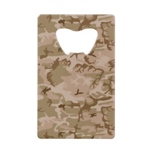 Moderne woestijn militair camo camouflage creditkaart flessenopener