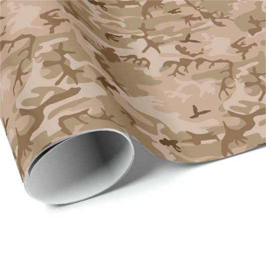 Moderne Woestijn Militaire Camo Camouflage Cadeaupapier (Rol Hoek)