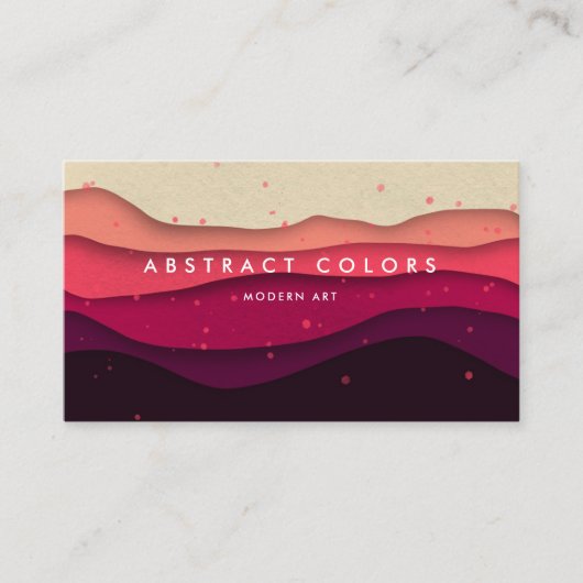 Moderne woestijnbergen visitekaartje (Voorkant)