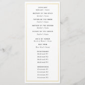 Moderne woestijncactus, sappige en bloemenbruiloft programmakaart (Achterkant)