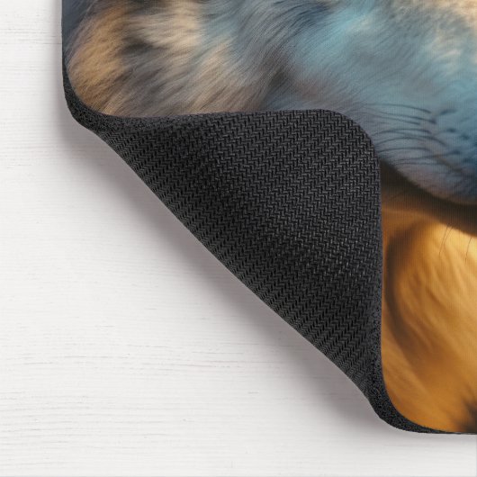 Moderne Wolf Close-up Muismat (Hoek)