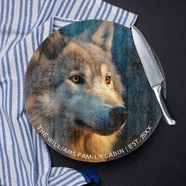 Moderne Wolf Lover gepersonaliseerd Snijplank