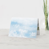 Moderne wolk aangepaste foto bruidsdouche bedankt kaart (Achterkant)