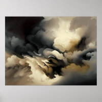 Moderne wolken Abstract zwart wit grijs
