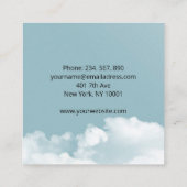 Moderne Wolken Himmel Vierkante Visitekaartje (Achterkant)