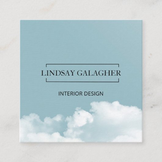 Moderne Wolken Himmel Vierkante Visitekaartje (Voorkant)