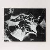 Moderne wolkenkrabben en witte cowboykunst legpuzzel (Horizontaal)