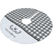 Moderne wonderhuisstijl zwart wit speldenmonogram kerstboom rok (Gekanteld)