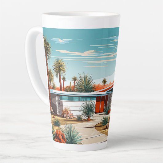 Moderne woning uit het midden van de eeuw #239 latte mok (Linkerhoek)