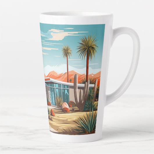 Moderne woning uit het midden van de eeuw #239 latte mok (Rechts)