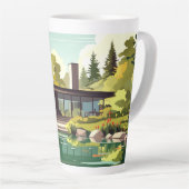 Moderne woning uit het midden van de eeuw #94 latte mok (Rechterhoek)