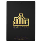 Moderne woningbouw Logo Vastgoed Klembord (Achterkant)