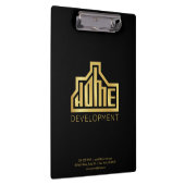 Moderne woningbouw Logo Vastgoed Klembord (Rechts)